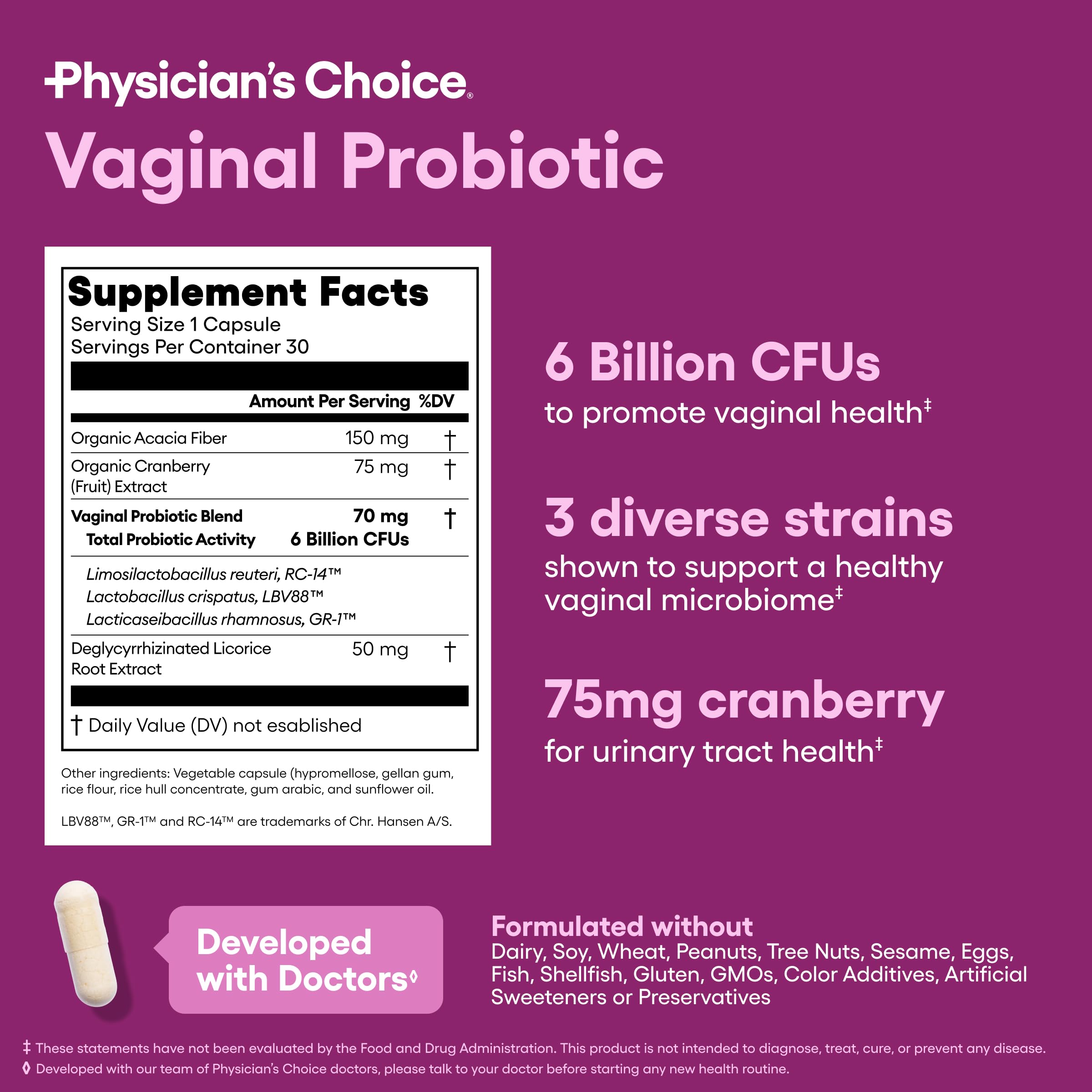 Physician's CHOICE Paquete Dúo Poder Femenino: Probiótico Vaginal + Probiótico para Mujeres