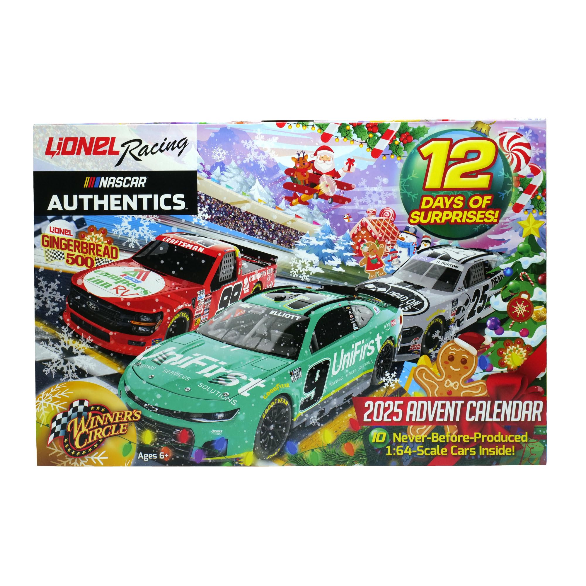 ナスカー 1/64 アドベントカレンダー 2025 1/64 ミニカー 12種入 Amazon.com: Lionel Racing 2025 Advent Calendar - Twelve Days of 1