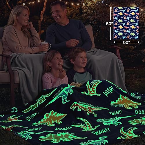 Miniatura 5 de Joiedomi Manta que brilla en la oscuridad, juguetes de dinosaurio para niños de 3 a 5 años, regalos de dinosaurios, juguetes para edades de 2, 3, 4,
