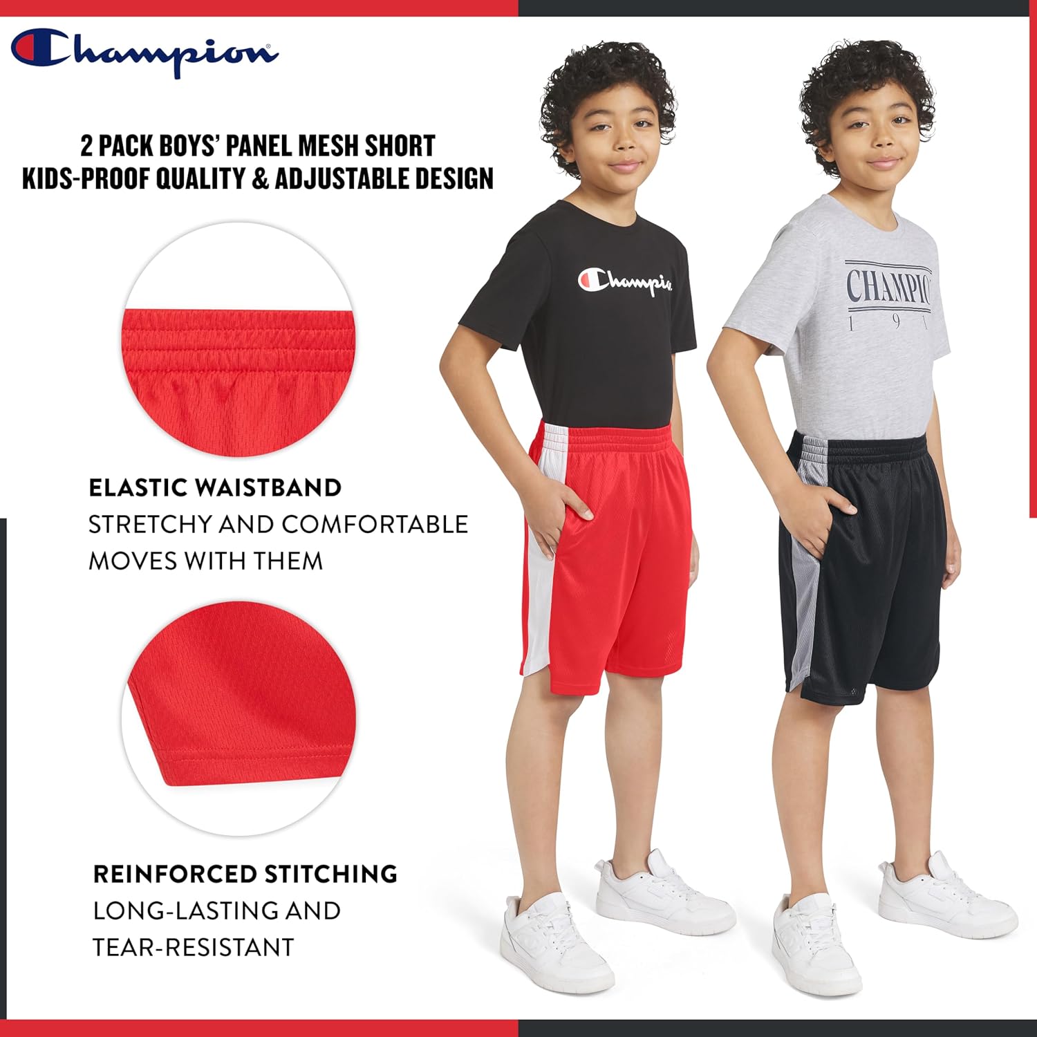 Champion Boys Shorts Athletic Mesh Basketball Shorts for Boys