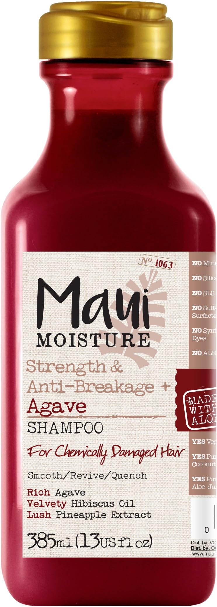 Strength/Agave/Anti-Breakage Shampoo 385 ml (Pack of 2