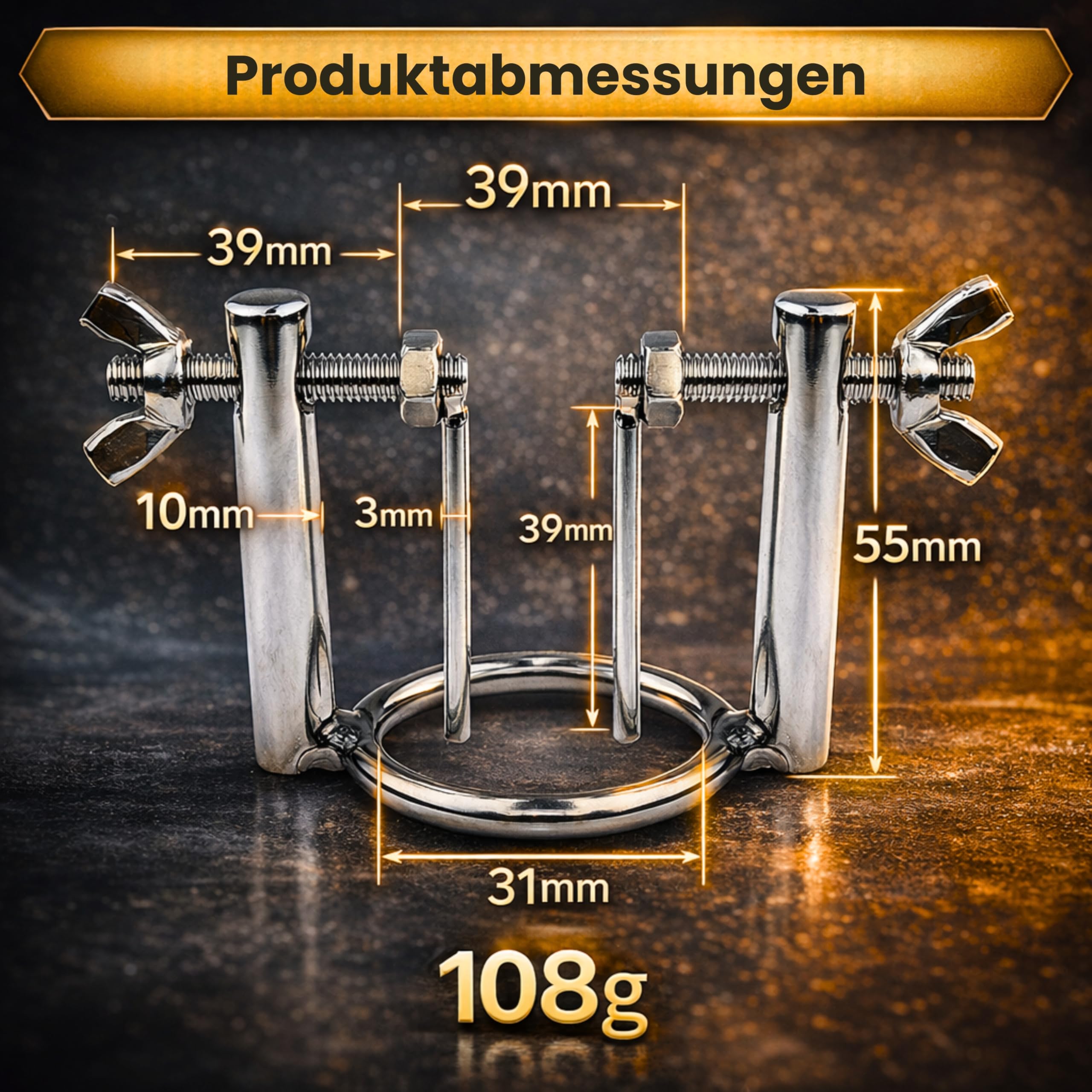 FOPS Sonda Uretrale per Uomo in Acciaio Inox Dilatatore Uretra 3cm x 3mm Sounding Maschile Sex Toy BDSM per Stimolazione Intensa N05-15