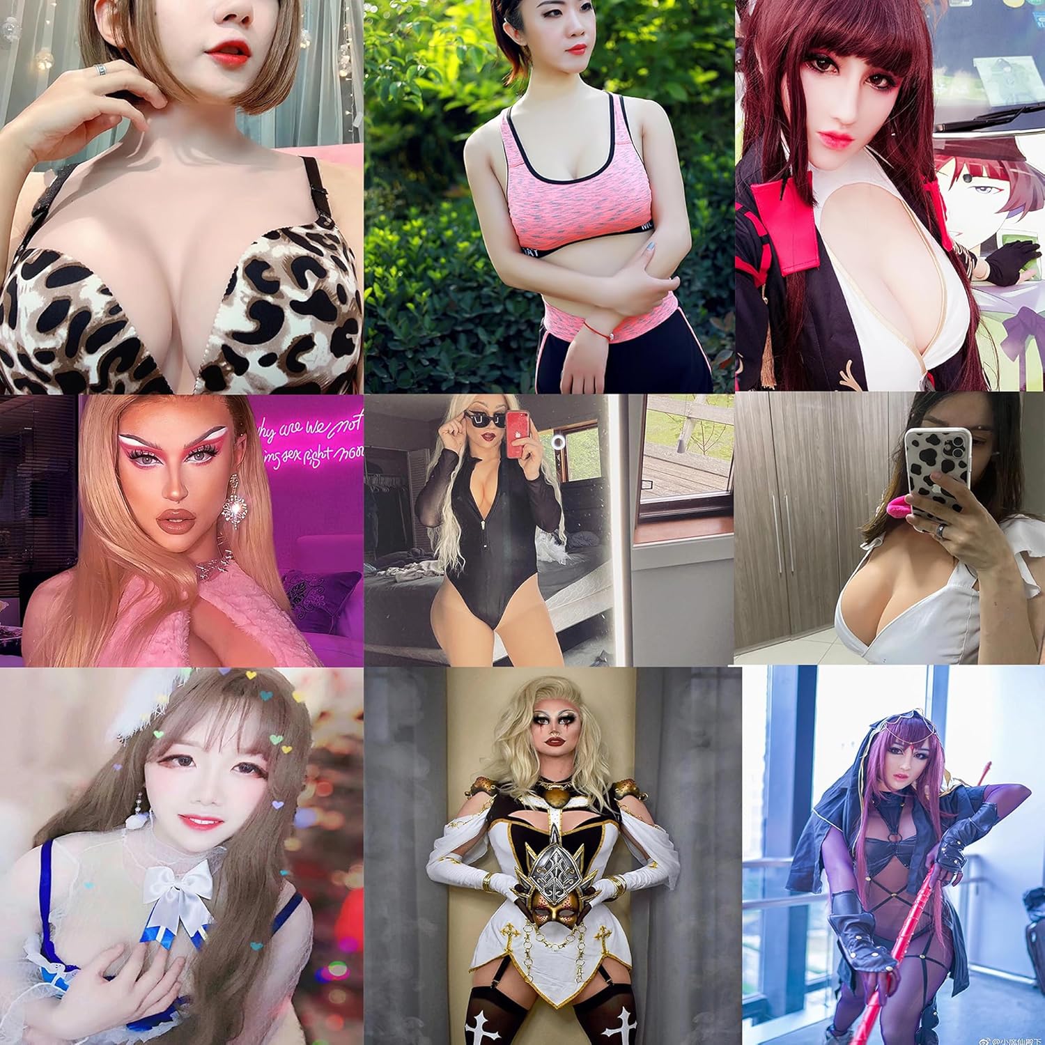 Silicone Bodysuit Crossdresser Breast Forms Cosplay Breastplate Can Insert and Pee with Zipper for Transgender