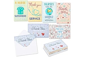 Nurse Appreciation Thank You Cards with Envelopes