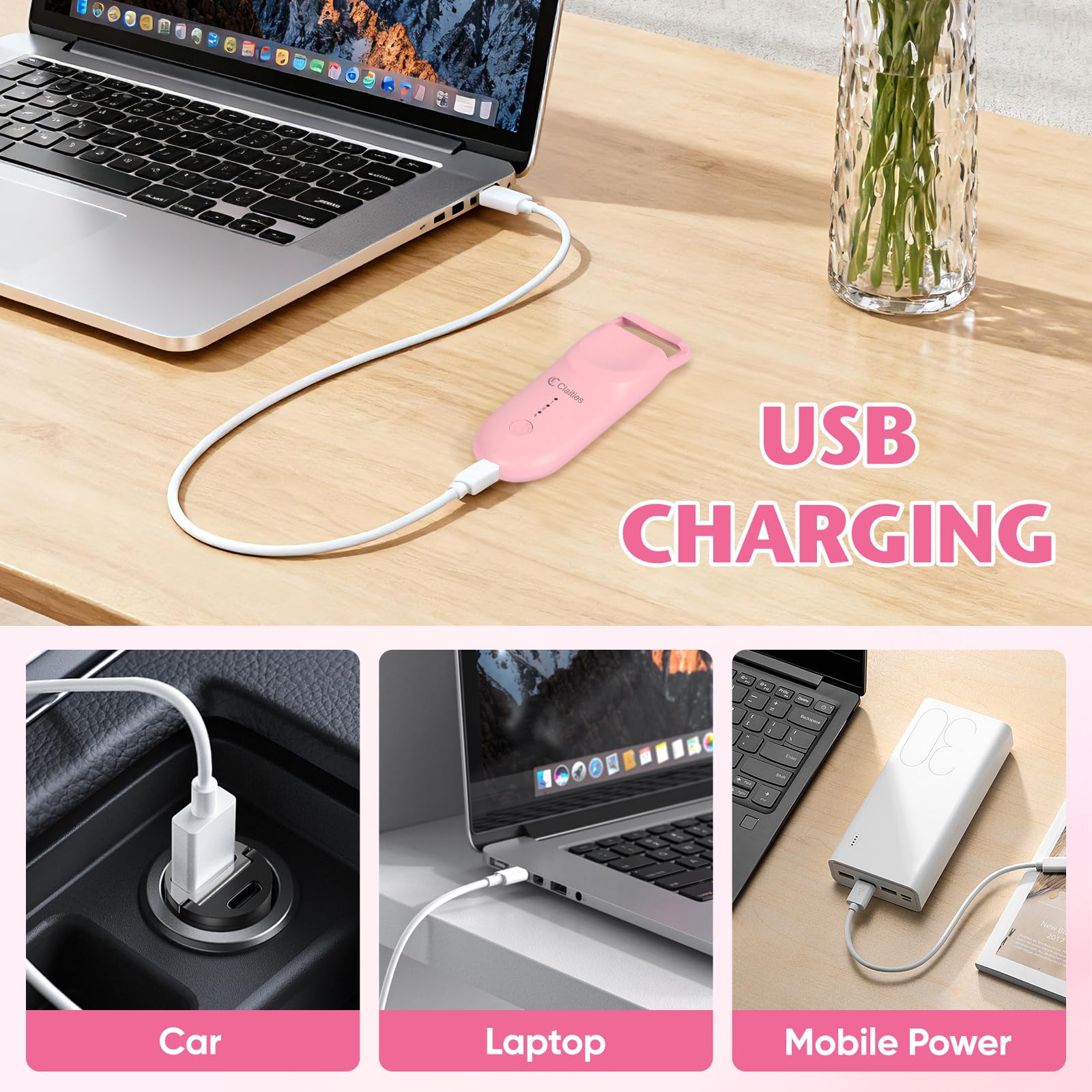 Beheizte Wimpernzange – 10s Hitze, 3s Curl, 24H Halt | Dual-Temp Control & USB-C Recharge | Burn-Proof Design
