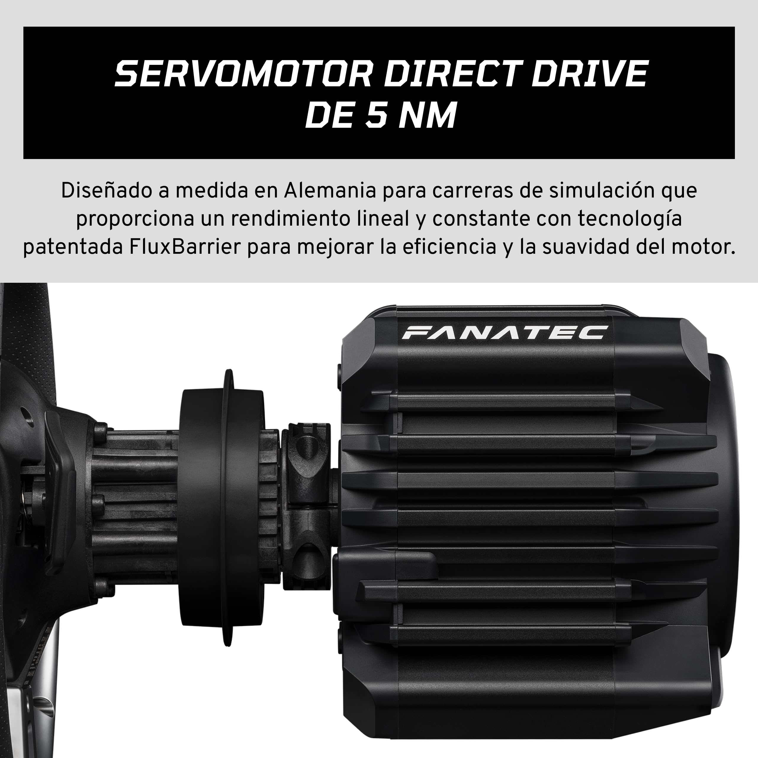 Fanatec CSL Elite Volante de Carreras, Base y Pedales Licencia Oficial Gran Turismo DD Pro Playstation – Volante Polyphony Digital, FluxBarrier Direct Drive, Juego de dos Pedales para PC, PS5, PS4