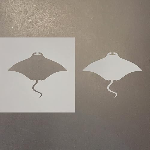 Manta ray 1 Reusable Mylar Stencil - Art Craft Supplies New Sizes (4")