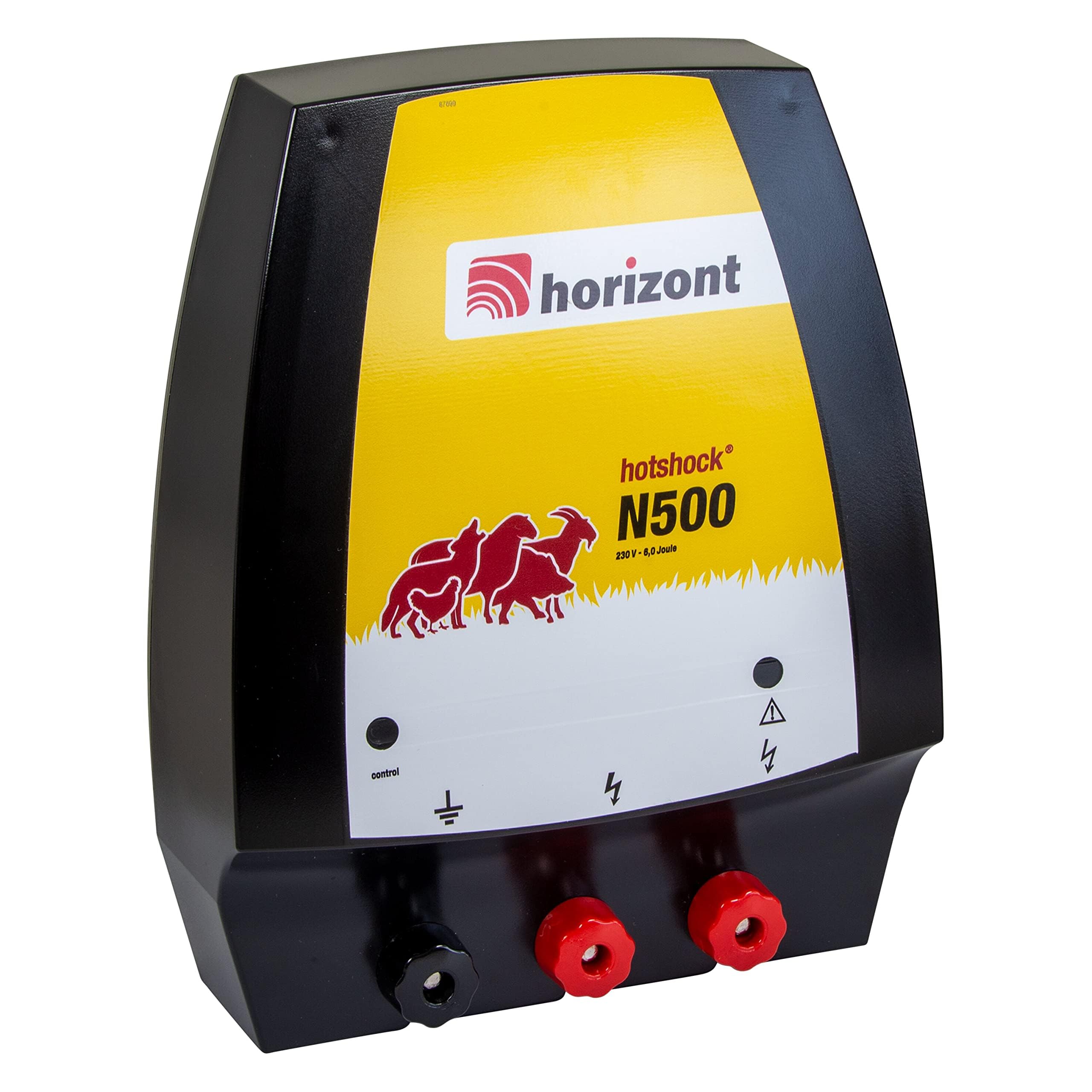 horizont Weidezaungerät hotshock N500, 230V, 6 J | ideal für robuste Tiere, zur Wildabwehr, Elektrozaungerät, für große Zaunanlagen