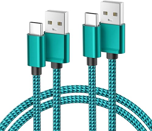 Paquete con 2 cables USB C de 6.6 pies, Nylon trenzado tipo C, cable de carga, Funciona con Samsung Galaxy Note 9, 8, S8, S9, S10, 10 Plus, S10E, Paquete con 2 cables USB C de 6.6 pies, Nylon trenzado tipo C, cable de carga, Funciona con Samsung Galaxy Note 9, 8, S8, S9, S10, 10 Plus, S10E,