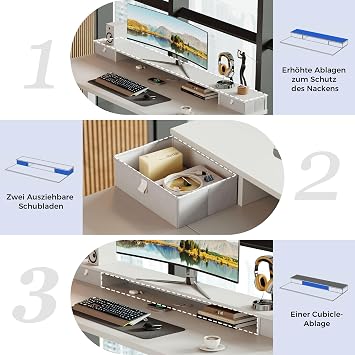 Agilestic Height Adjustable Desk with 2 Drawers