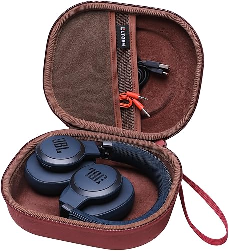 Miniatura 3 de LTGEM Estuche rígido para auriculares JBL - Marrón // Rojo+Negro