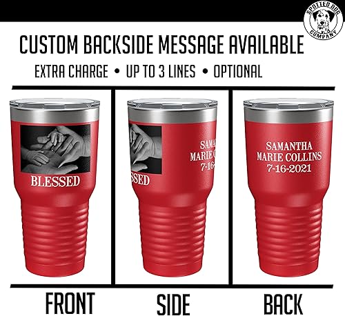 Miniatura 6 de Vaso personalizado de 30 onzas (17 colores) con foto impresa con aislamiento térmico de acero inoxidable recubierto de polvo con tapa, regalo