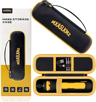 Case for DEWALT DWHT66719 4V Cordless Screwdriver, Hard EVA Protective Carrying Case with Elastic Strap & Mesh Pocket Organizer for Bits, USB Cable Storage Black, Case Only