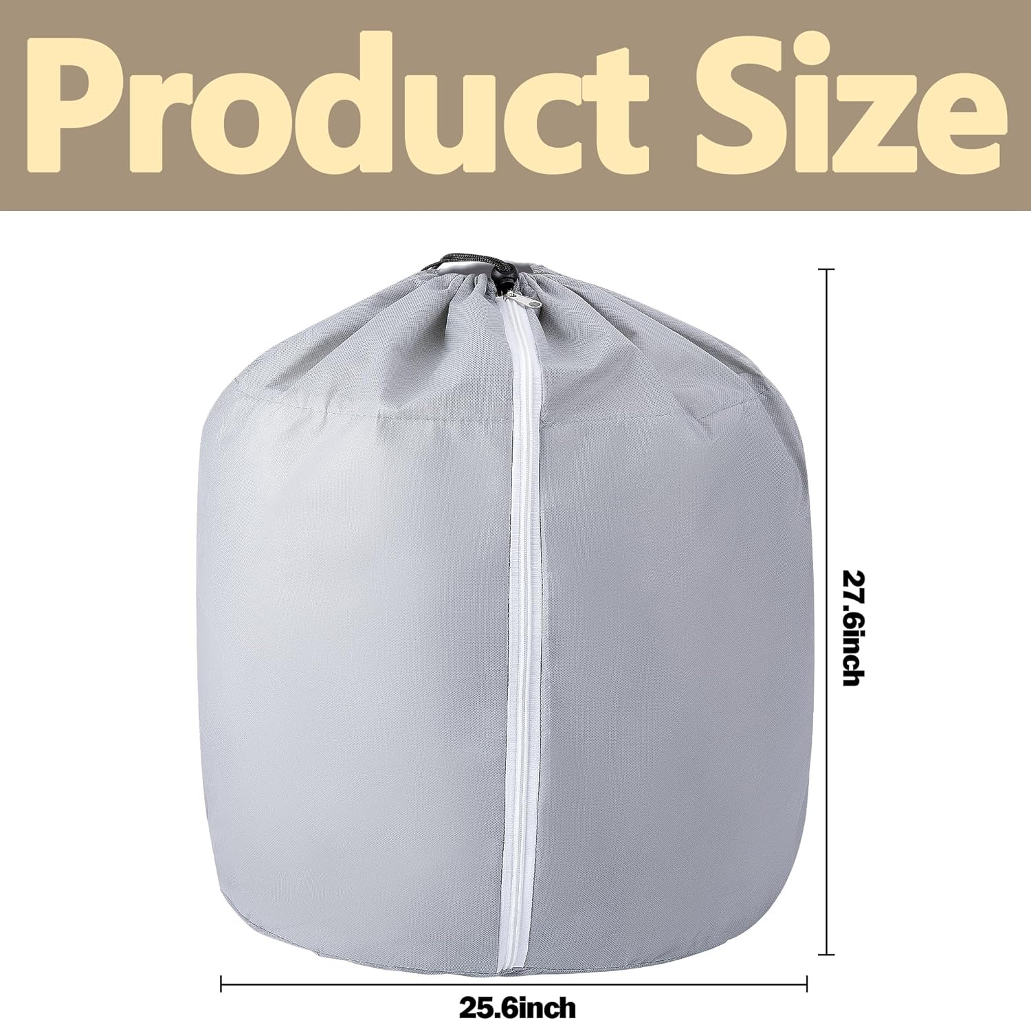 Tlswshsy 2 Pack Plant Winter Protection Pot - 27.6" x 25.6" Flower Pot Protection Bag - Anti-Frost Winter Pot Plant Cover with Drawstring and Zipper for Winter Outdoor Fruit Trees Potted Plants Shrubs