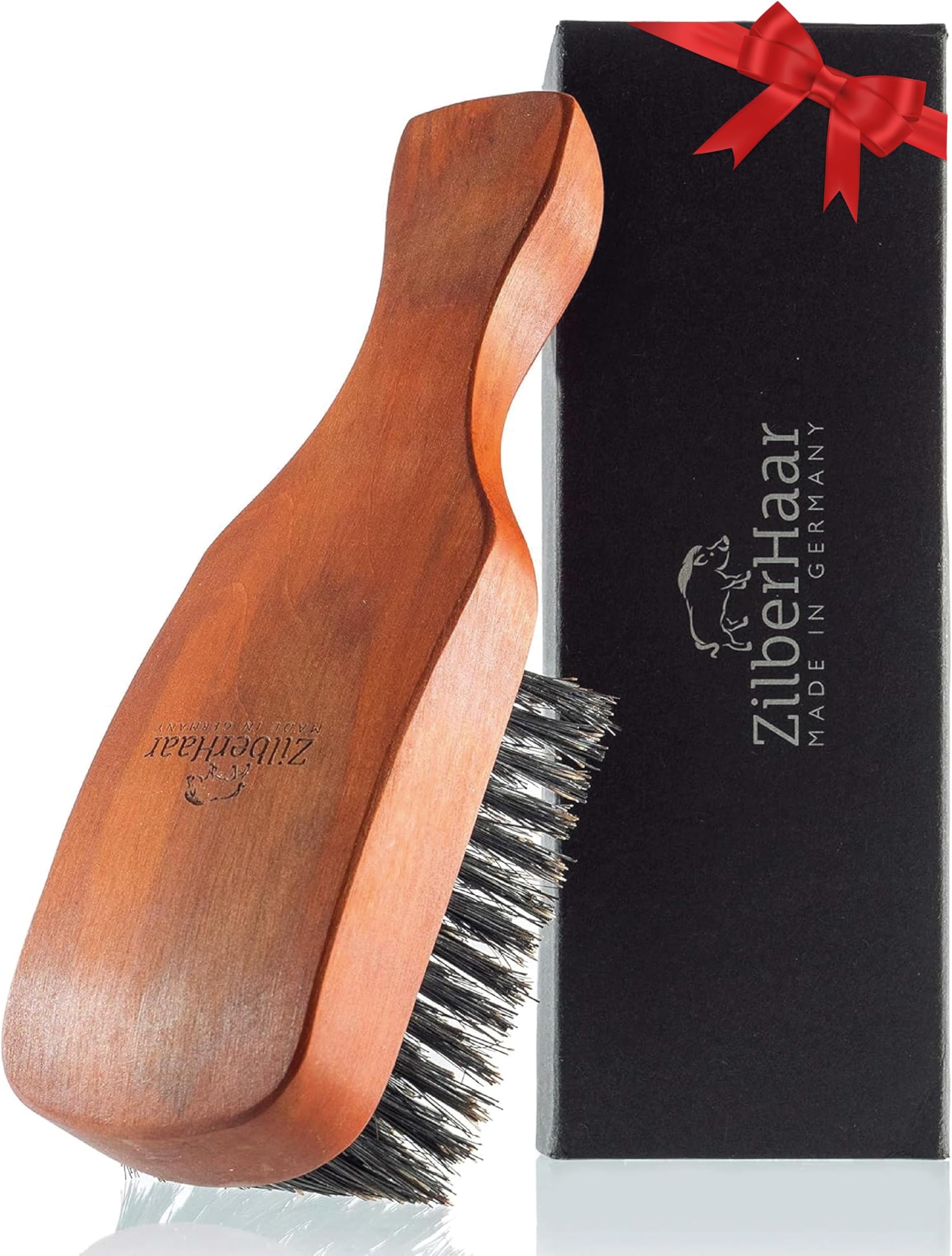 Major Hair & Beard Brush for Men - Boar Bristles and Pearwood - All Beard and Hair Types - Made in Europe - Stiff Bristles