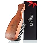 ZilberHaar Major Hair & Beard Brush for Men - Boar Bristles and Pearwood - All Beard and Hair Types - Made in Europe - Stiff Bristles