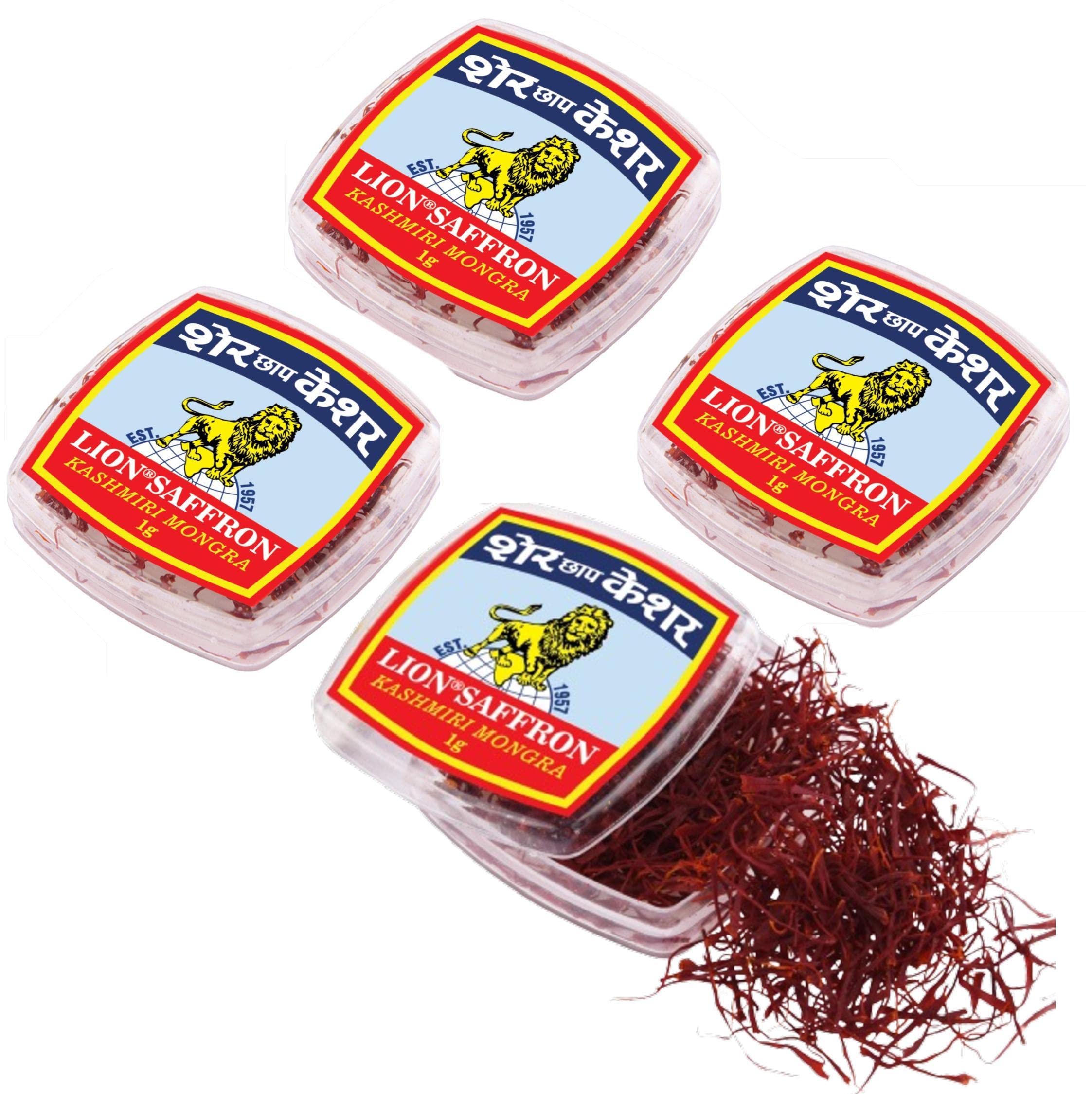 LION BRAND SAFFRON, 4g, Original (Value Pack) Kashmiri Mongra Saffron/Kesar for Pregnant Women (Value Pack of 4 (4 X 1gm = 4grams)) (B0BVMDN1C4) Amazon Price History, Amazon Price Tracker