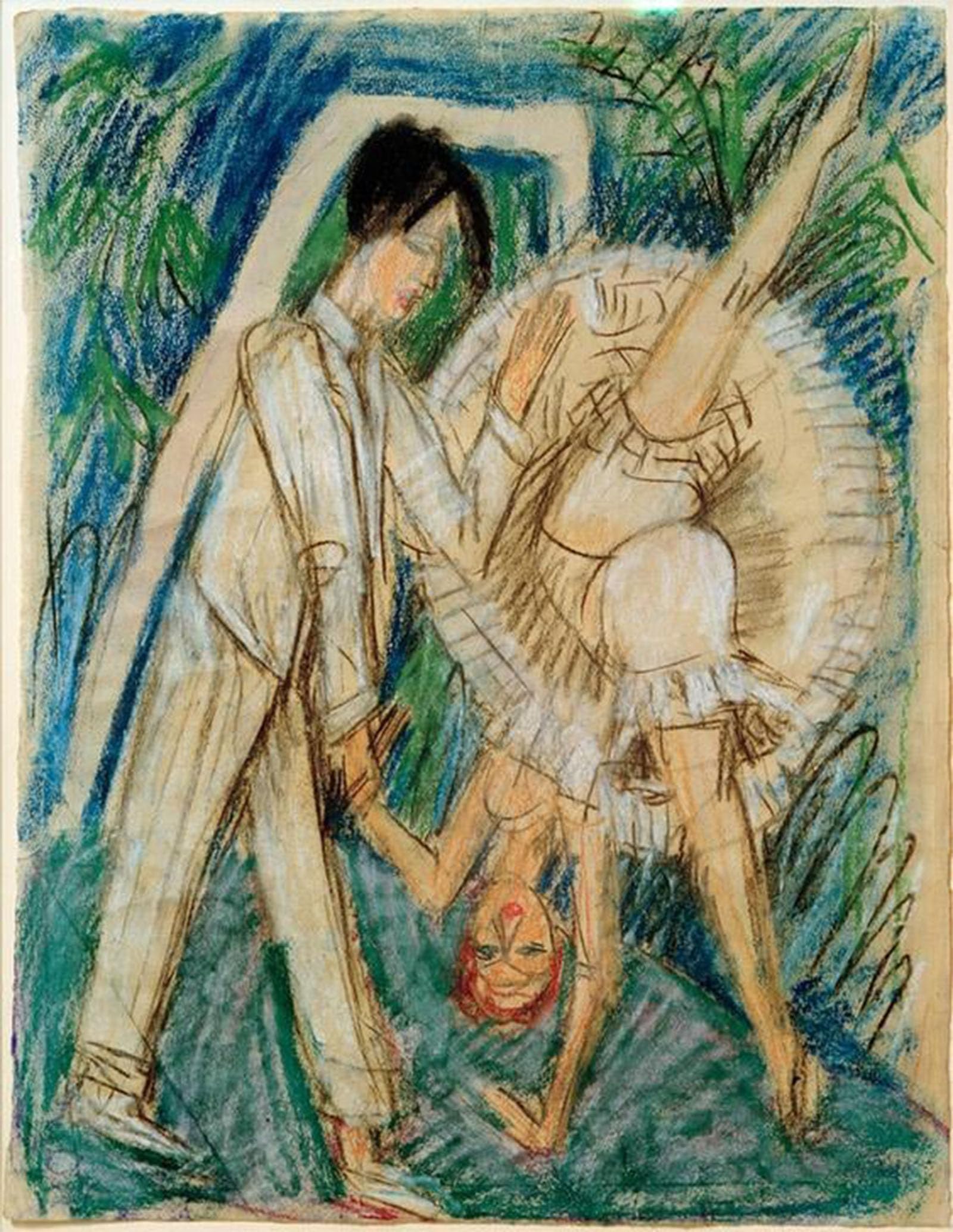 POSTERIIk Vintage Print Pop Art Landscape Artwork Couple by Ernst Ludwig Kirchner Art Prints for Office Home Decor 60x90cm
