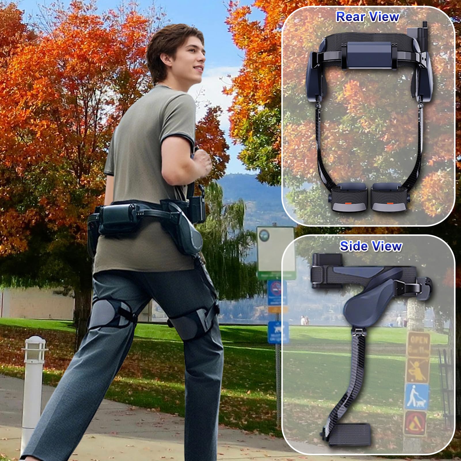 Asistencia for caminar con exoesqueleto biónico portátil: ayuda eléctrica for la movilidad for personas mayores y rehabilitación, asistencia mejorada for caminar, soporte de cintura