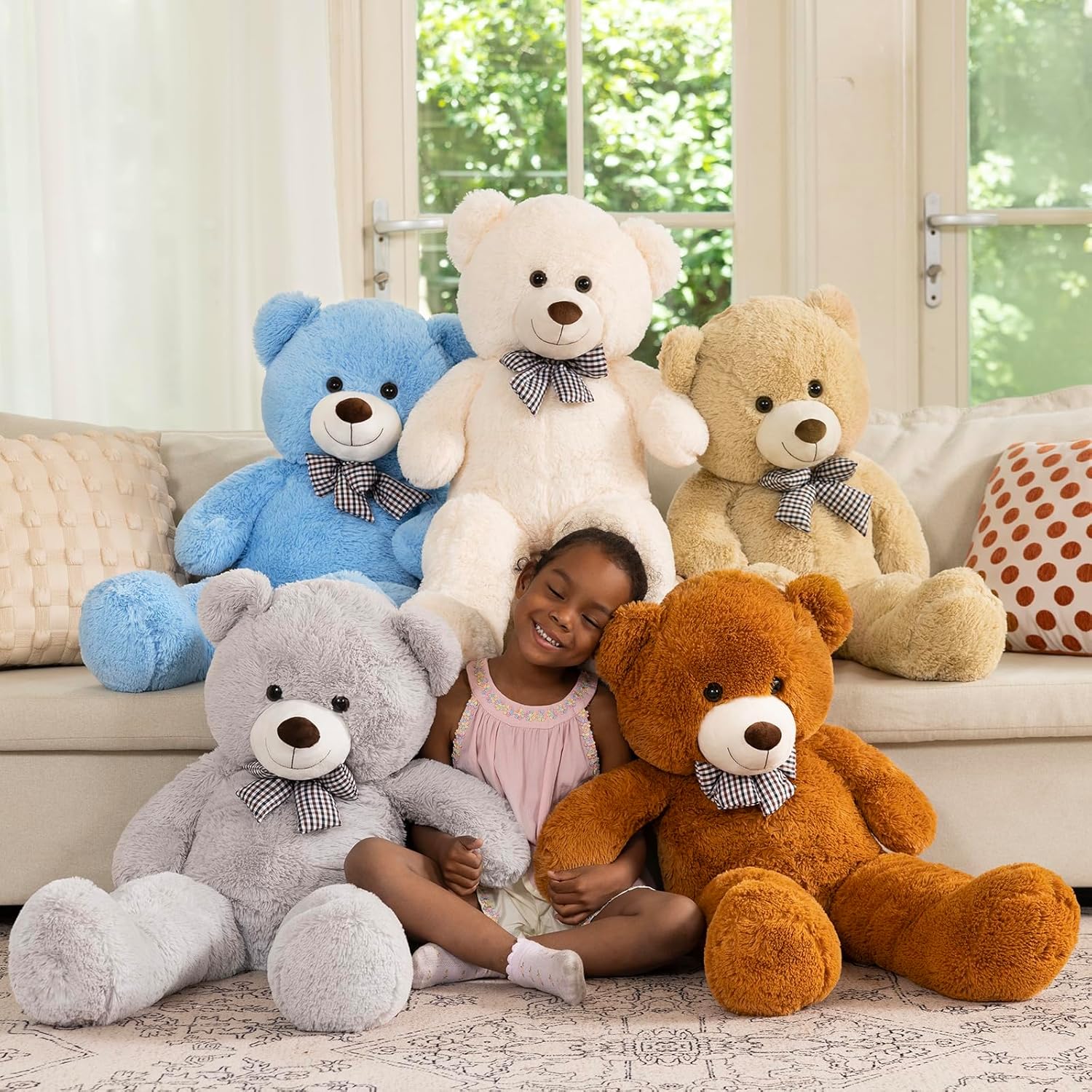 MaoGoLan Giant Teddy Bear Plush Toy - Ultra Soft & Cute Large Stuffed Animal 39 inches, Perfect for Baby Showers, Birthdays, Valentines Day Gifts (Kids, Couples, Family),Beige - Image 6
