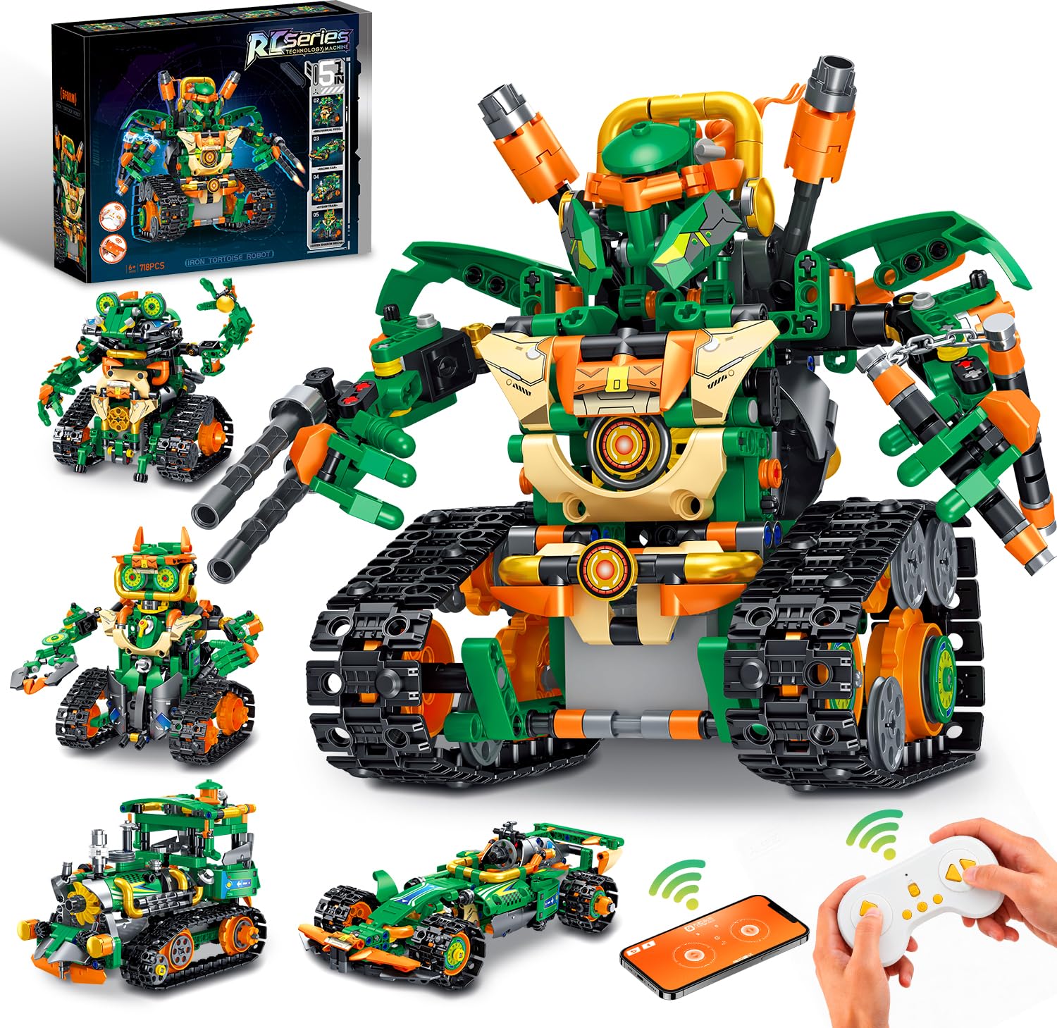 Gohero 5-in-1 Building Block Programming Ninja Robot Set | STEM Learning Toy, Coding Skil…