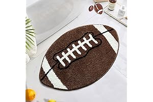 Adorable Football Bathroom Rugs: The Perfect Touch for Sports-Loving Bedrooms