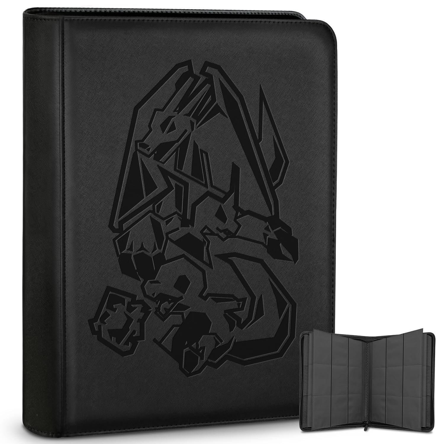 douper12 Pocket Binder for Pokemon Cards, 480 Trading Cards Games Collection Holder Book Folder with Side-Loading Sleeves (Black)