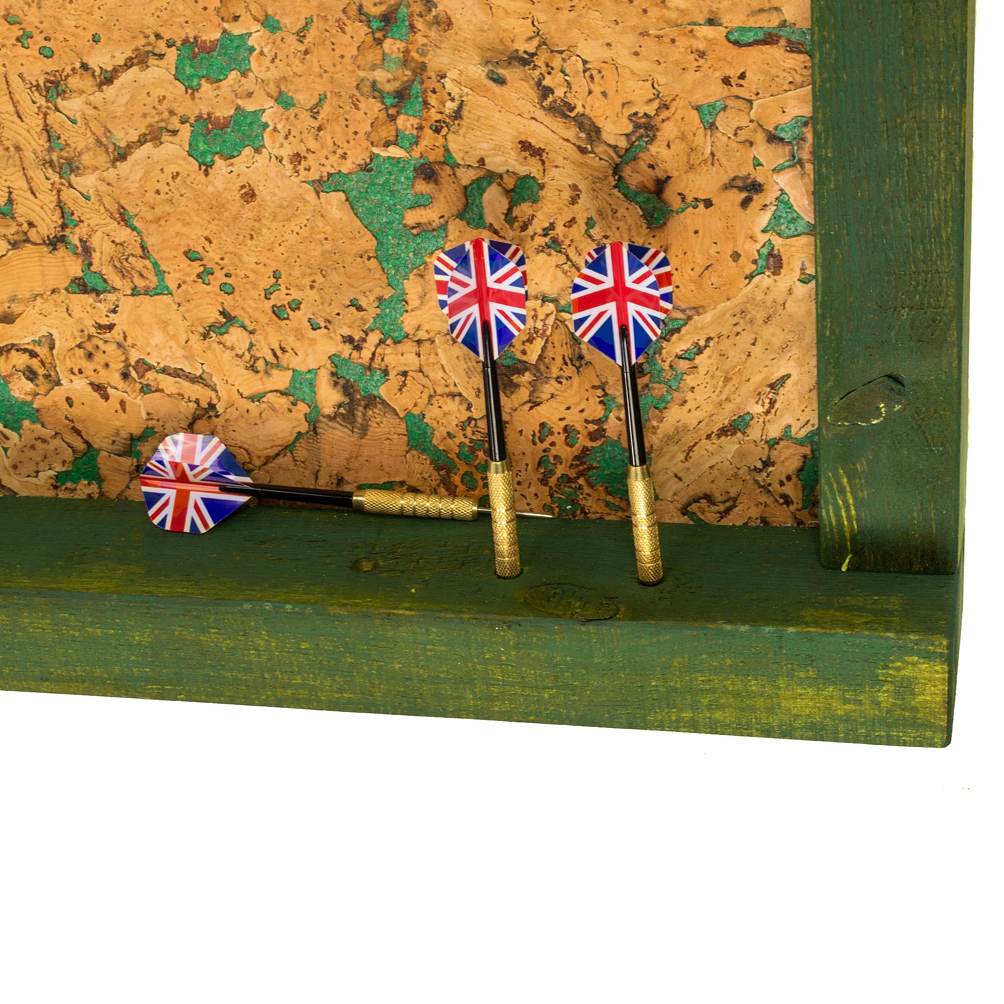 Protezione da parete Premium Dart Surround in legno e sughero (verde)