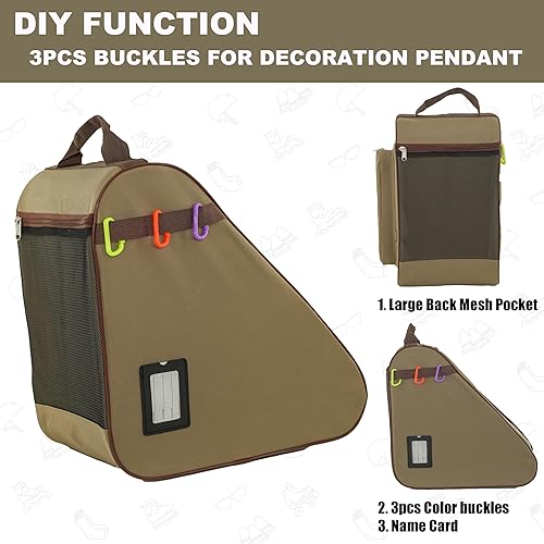 Miniatura 48 de Bolsa de patinaje para patines de hielo, en línea, patines y cuádruples - Niños y adultos Arco iris/Leo