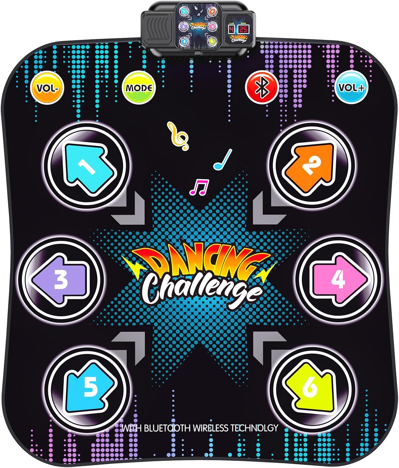 Bluetooth Dance Mat Kids, Dance Mat for Girls and Boys, Non-Slip Portable Dance Pad, 5 Music Game Modes, Electronic Dance Mat Birthday Gift for Kids Ages 4-12