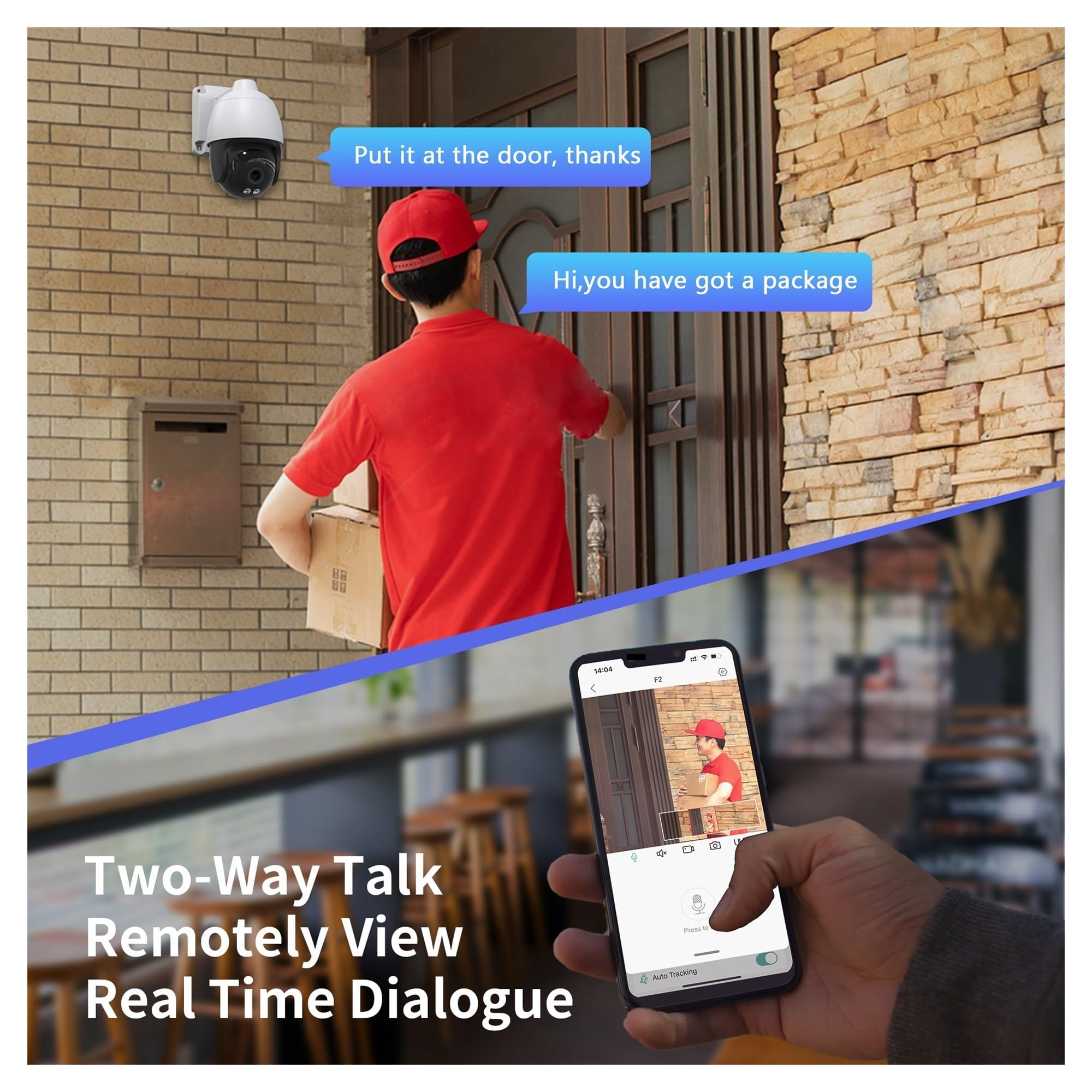 Telecamera Wifi Esterno, Telecamera IP 8MP POE 4K Telecamera di sicurezza Rilevamento movimento esterno PTZ Rilevazione umana 2K 4MP CCTV Telecamere di videosorveglianza ,Sicurezza, Antifurto(POE 4MP