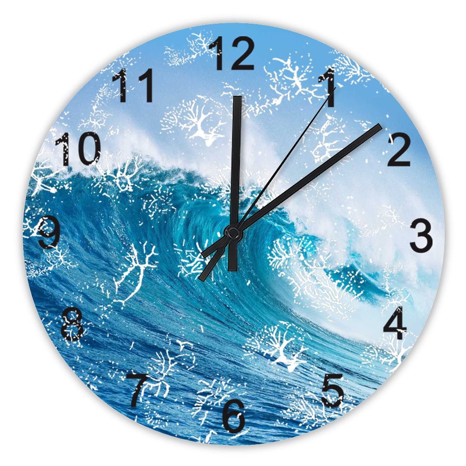 Horloge murale silencieuse grande vague pour décorer votre cuisine