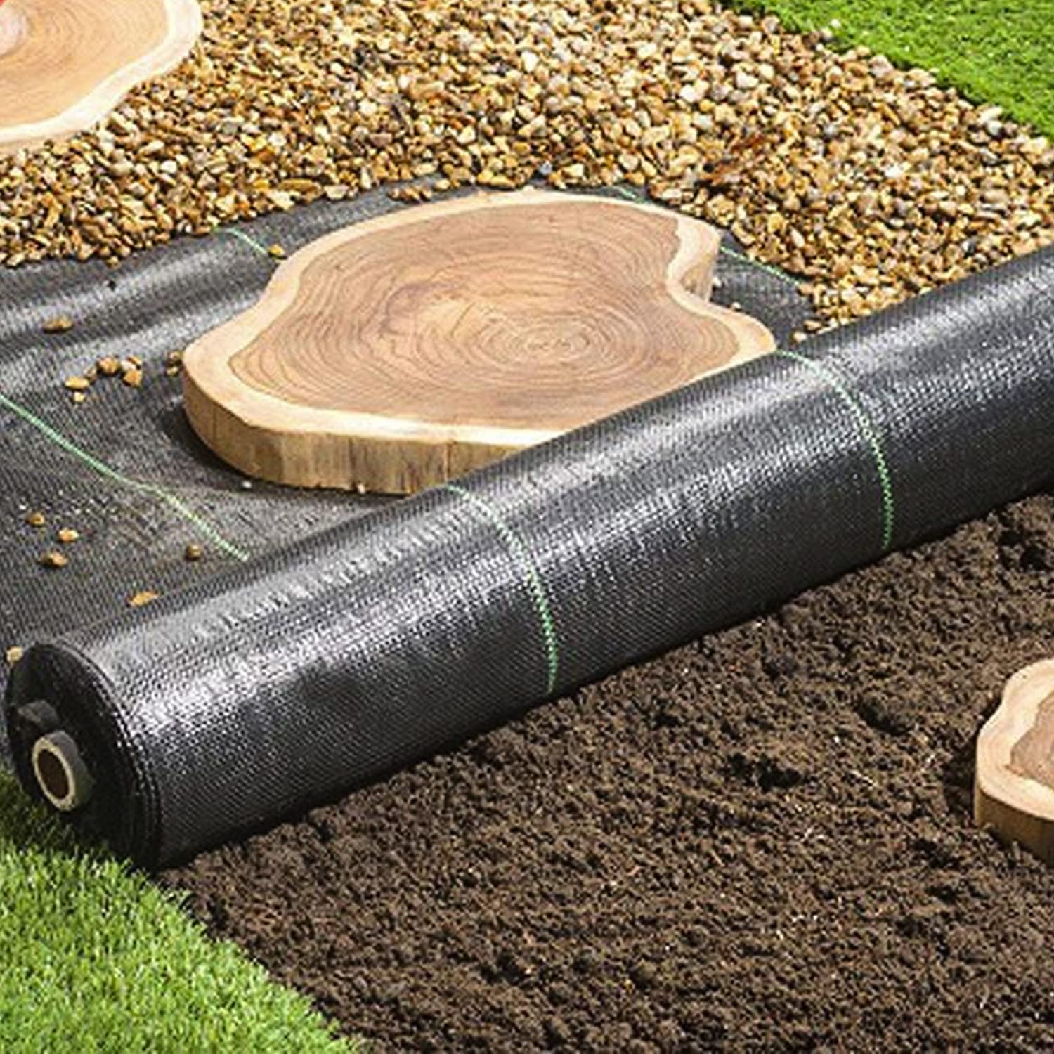SATURNIA - Malla Antihierbas (Rollo 1,05x10 Metros) Malla Anti Maleza, Malla Geotextil Jardin, Tela Anti Hierbas Jardin,