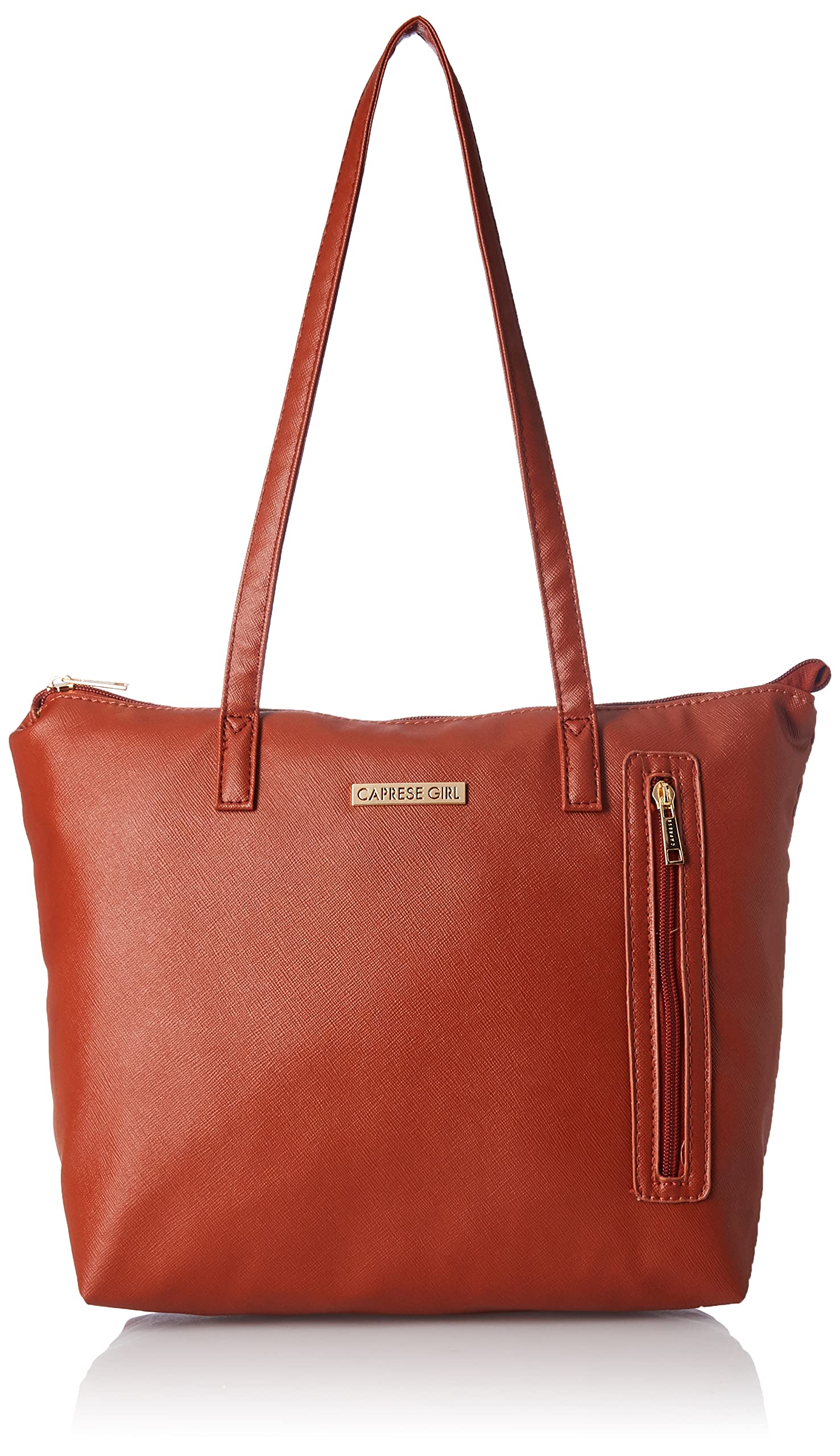 Caprese Womens Alexandria Tote Large Maroon Faux Leather Tote Bag