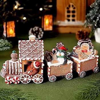 Decorative Wood Train クリスマス デコレーション Amazon.com: Yulejo Christmas Train Painted Wooden Christmas