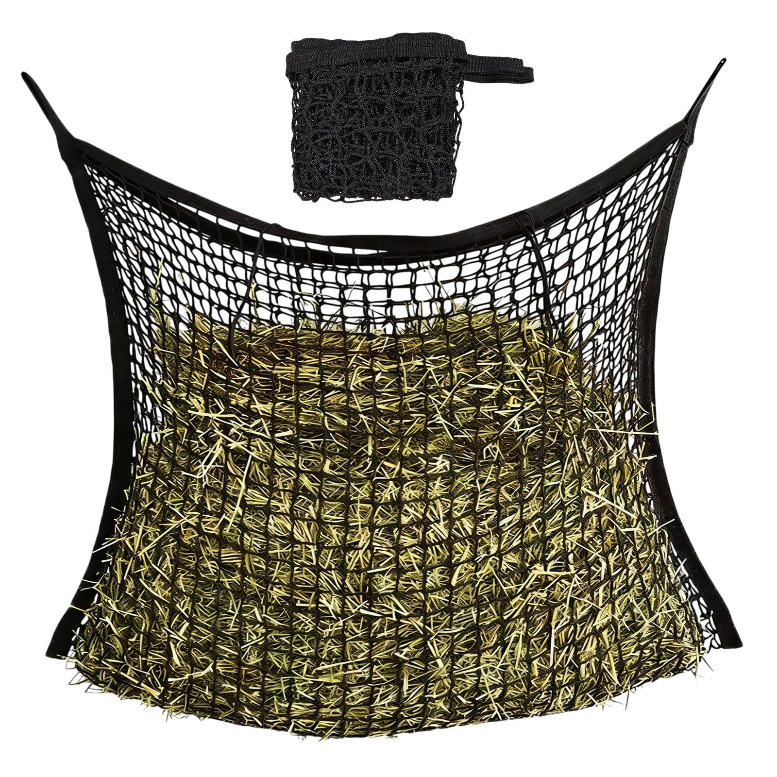 2 bolsas de alimentación para heno de alimentación lenta, para caballos, accesorios de alimentación para caballos, para cabras, ovejas, 156 x 100 cm