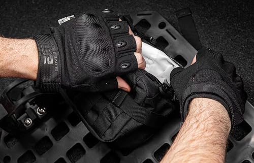 Miniatura 4 de Glove Station The Combat - Guantes tácticos de nudillos sin dedos para hombre, guantes de motocicleta para tiro táctico, airsoft, caza, trabajo