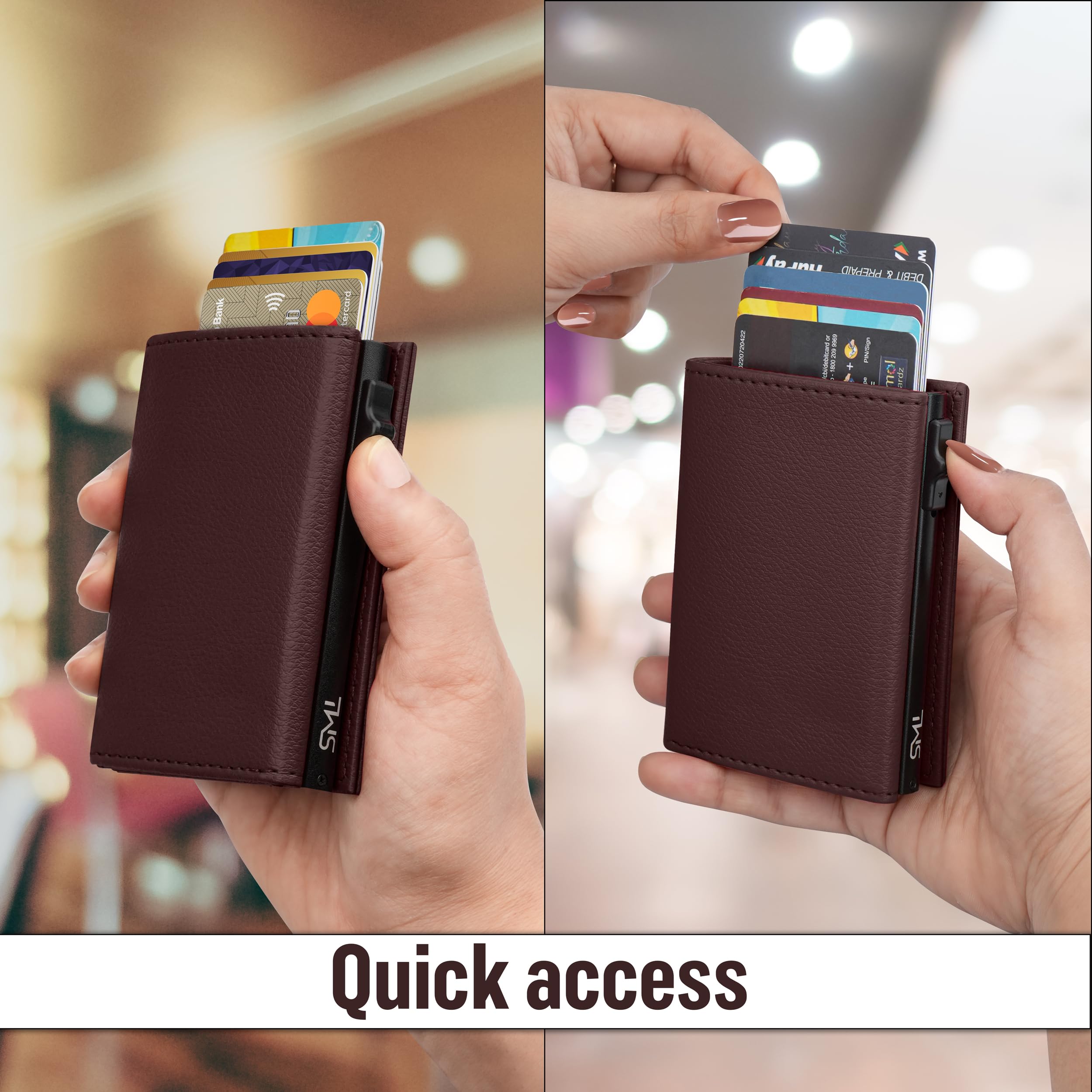 The Wallet Store Urban Pop RFID Protection Wallet Cardholder - Brown