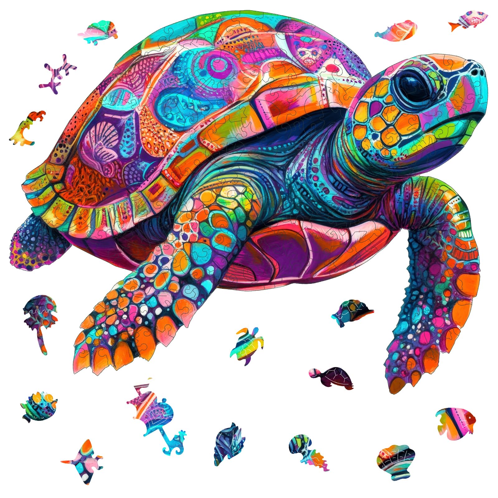 Amazon.com: Mys Aurora Colorful Turtle Puzzles for Adults 500