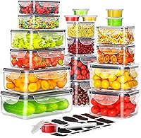 Pony Crossing the River 40pcs Airtight Food Storage Containers with Lids - Stackable Leakproof Meal Prep Set, Microwave Safe