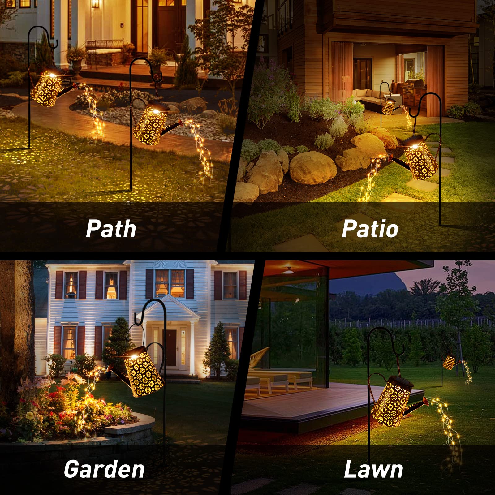 Lanterna Solare Da Giardino FOMYHEARD - LED Caldo, IP65 Impermeabile - Con Supporto, Decorazione Per Esterni - Foto 13