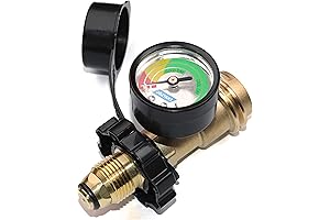 POL to QCC Propane Tank Adapter with Gauge