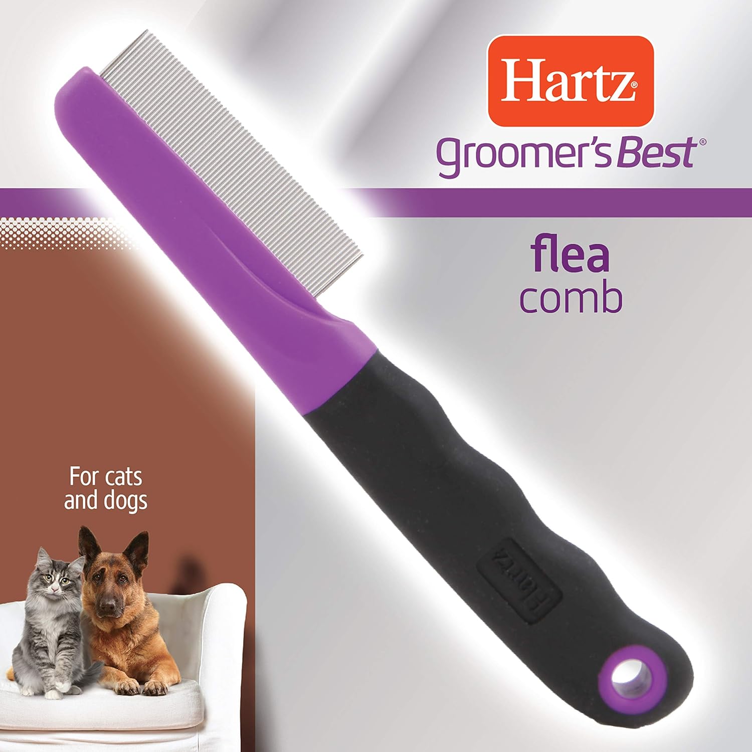 Hartz Groomer's Best Flea Comb for Dogs and Cats, Fine-Toothed Flea Comb to Remove Fleas & Flea Eggs, Gentle Pet Comb for Detangling or Dematting Face & Paws : Everything Else