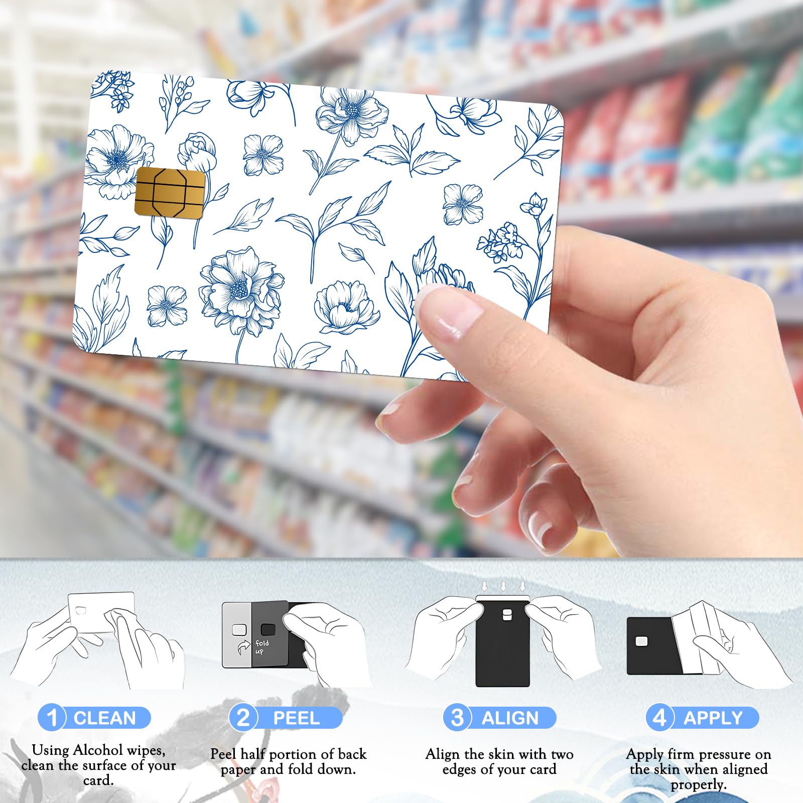 Autocollant Pour Carte Bancaire Shejdgart Debit Card Skin Stickers - 4 ...