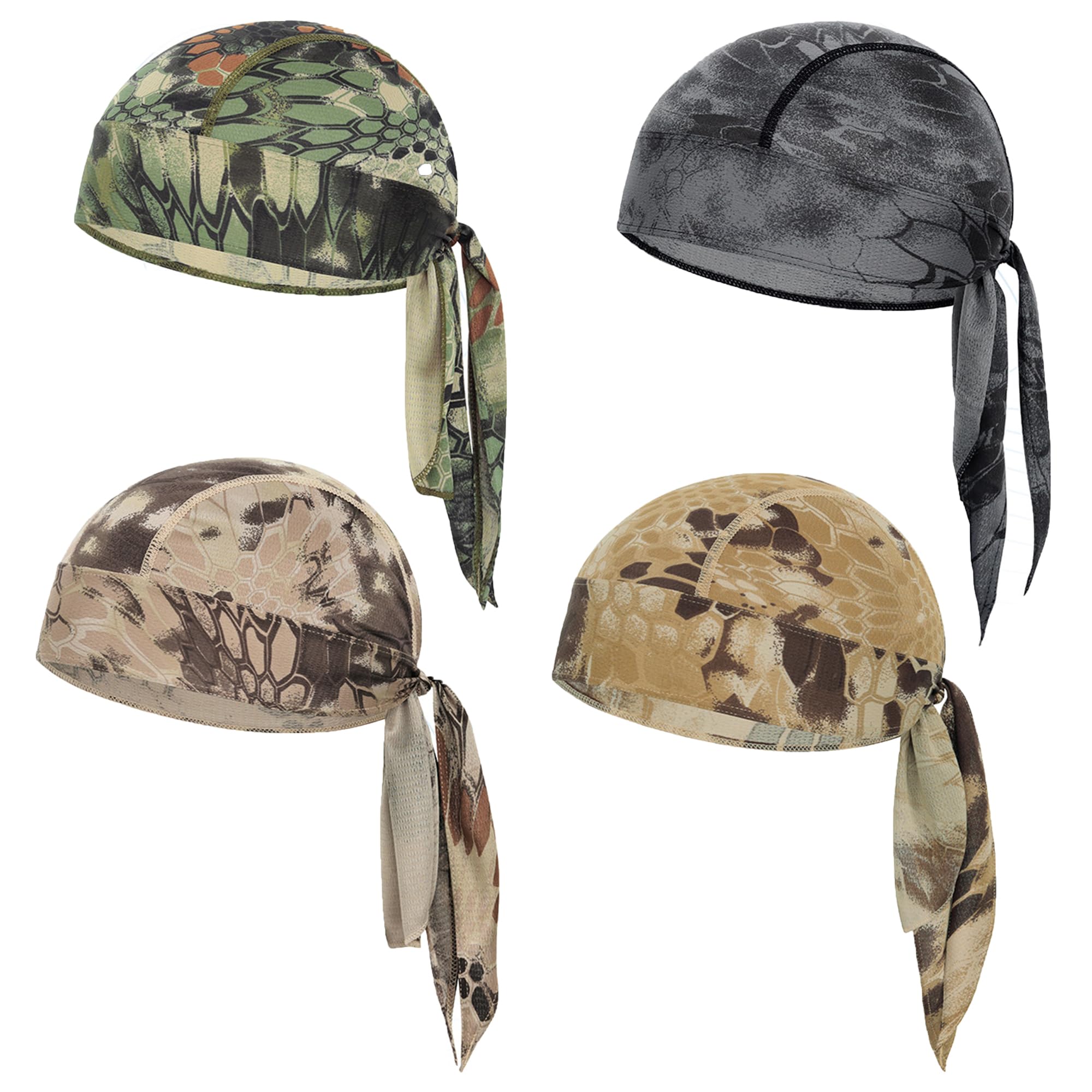 4 szt. Czapka rowerowa na lato, sportowa bandana, oddychająca czapka rowerowa, elastyczna bandana, do wyścigów rowerowych, wyścigów motocyklowych