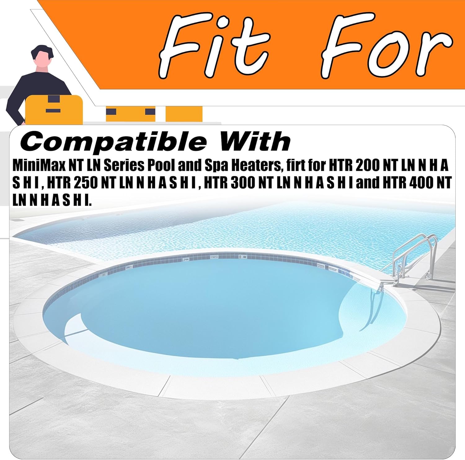 Upgraded 472100 Digital Display Temperature Controller Board Compatible for Pentair MiniMax NT Series Pool and Spa Heater, Durable Upgrade with a New keypad for 6800 DDTC Mini MAX NT Included