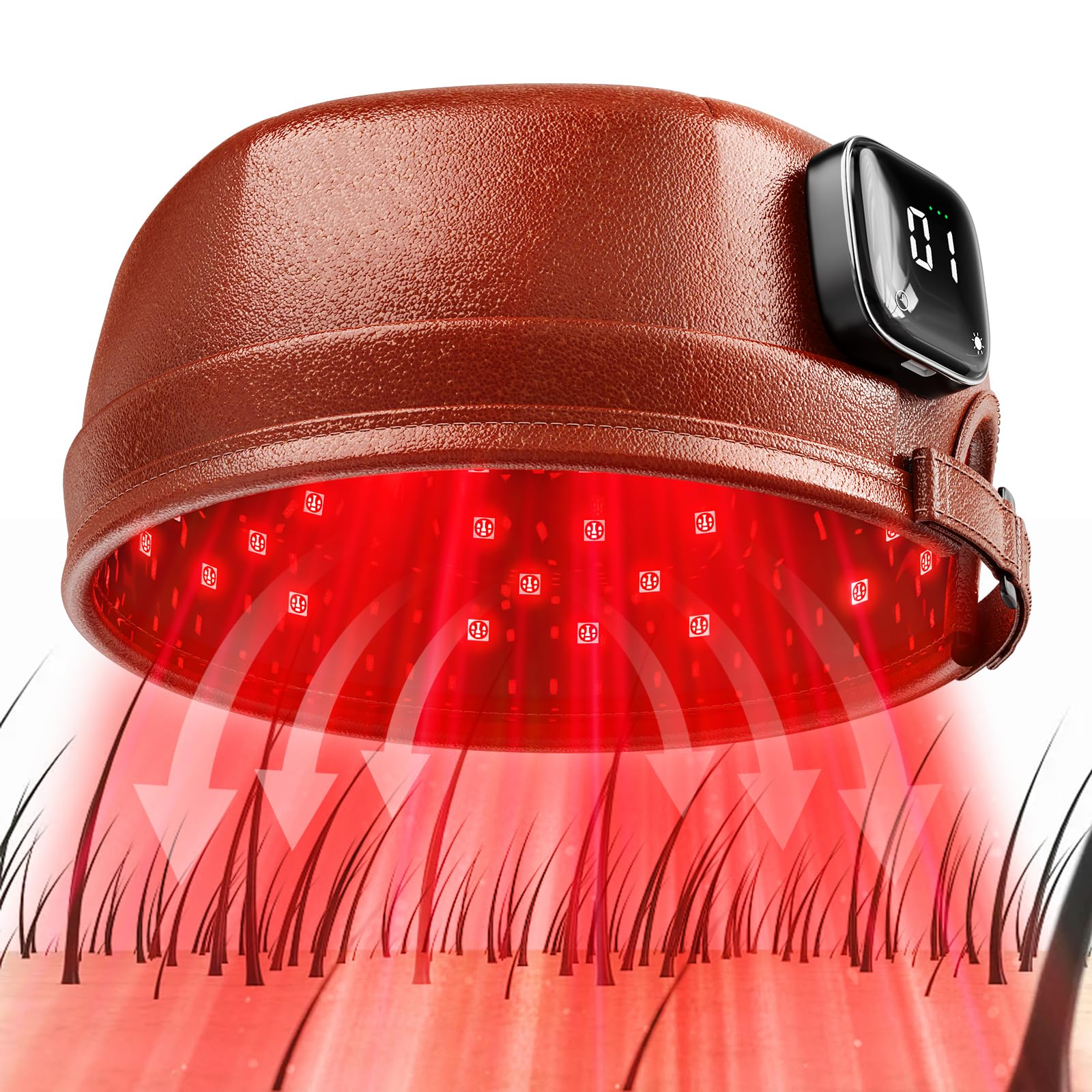 iKeener Red Light Therapy Cap for Hair Regrowth FDA Cleared Wireless Laser Hair Growth Hat with 660nm & 850nm