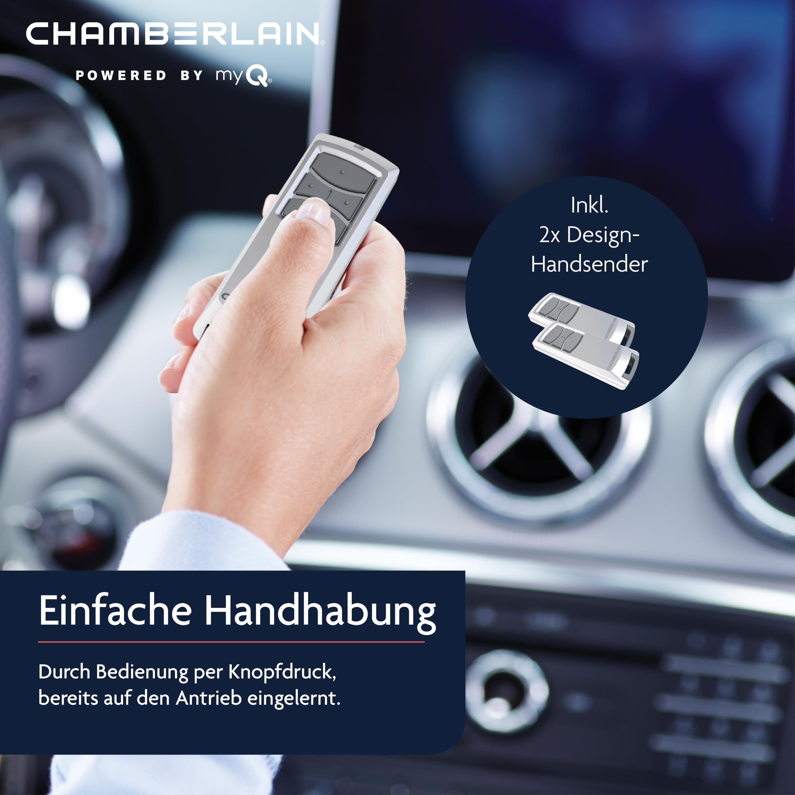 Chamberlain ML1040EV - Accionamiento para puerta de garaje - Silencioso y fuerte: 1000 N fuerza de tracción máx. 140 kg de peso de la puerta - Capacidad para Smart Home - Montaje sencillo - Incluye