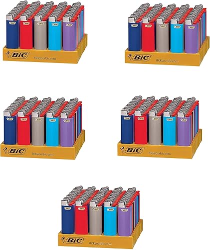 Mechero clásico BIC, varios colores, 250 piezas