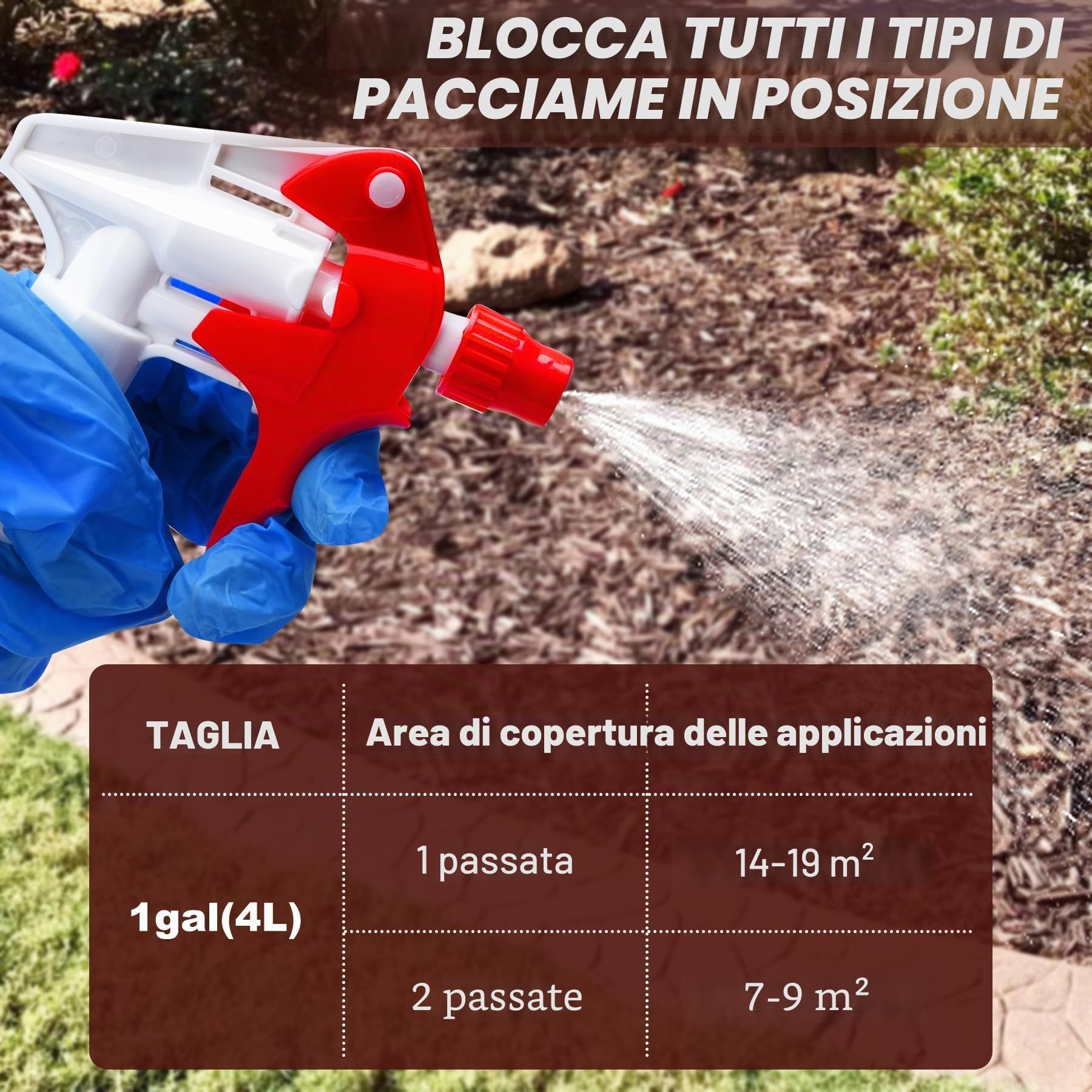 Colla per Ghiaia – Concentrata Colla per Pacciamatura, Pronta All'uso per Incollare Ghiaia, Corteccia, Pietre, colla per ghiaia in resina con applicatore per sentieri da giardino, sconti (4L)